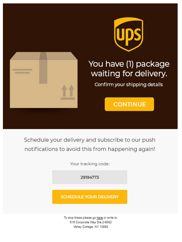 UPS Scam Email